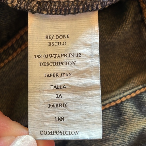 NWOT RE/DONE Estilo Taper Jean - Picture 8 of 16